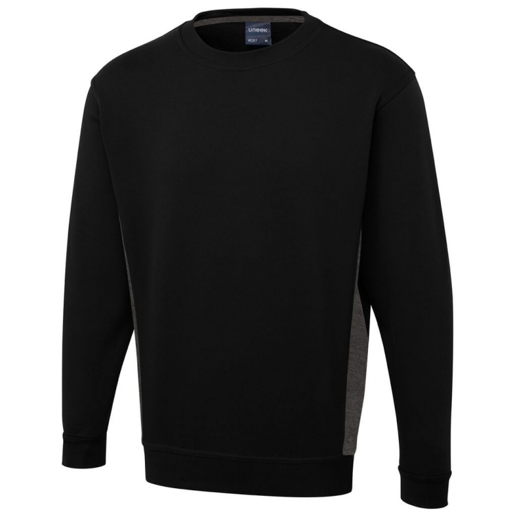 Uneek Clothing UC217 Two Tone Sweatshirt 60% Cotton 40% Polyester. 280gsm